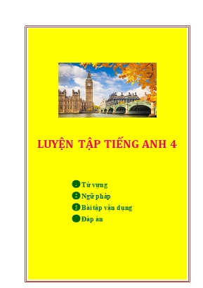Luyện tập Tiếng Anh Lớp 4 - Unit 15 Whens childrens day